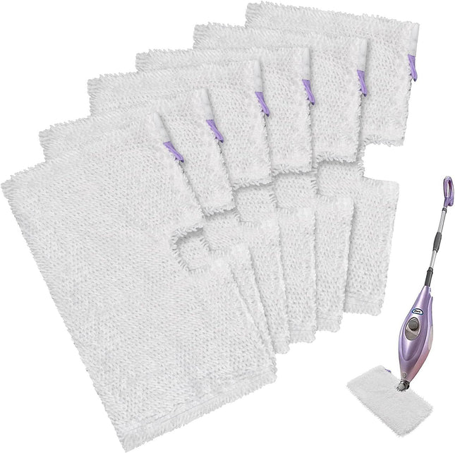 6 Pack Microiber Steam Mop Replacement Pads or Shark Steam Mops S3500 Series S3501 S3601 V1259-DP01-F-399