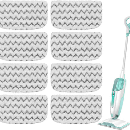 8 Pack Microiber Steam Mop Replacement Pads or Shark Steam Mop S1000, S1000A, S1000C, S1000WM, S1001C Dirt Grip Steam Mop Pads, Washable & Reusable Microiber Mop Pads or All loor Clean