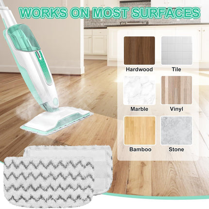 8 Pack Microiber Steam Mop Replacement Pads or Shark Steam Mop S1000, S1000A, S1000C, S1000WM, S1001C Dirt Grip Steam Mop Pads, Washable & Reusable Microiber Mop Pads or All loor Clean