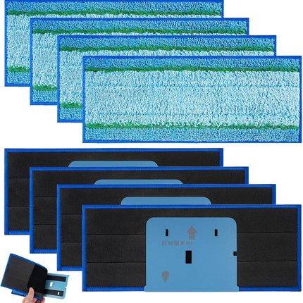Upgraded M6 Wet Mopping Pads or iRobot Braava Jet M6 Series (6110) (6012) (6112) (6113) Ultimate Robot Mops, New Sticky Design, Detachable, Washable and Reusable M6 Mop Pads or iRobot, 8 Pack