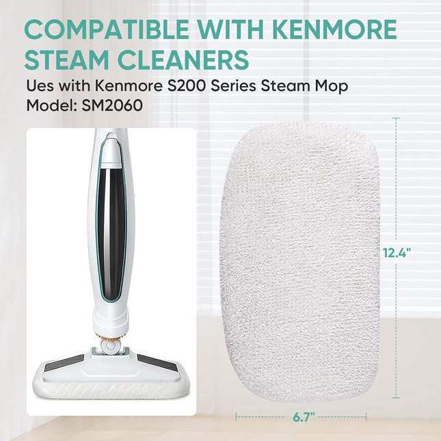 6 Pack SMP01 Microiber & Washable Steam Mop Pads Compatible with Kenmore SM2060 S200 Series loor Cleaning – product detail