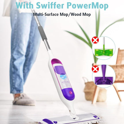 24 Pack Disposable Power Mop Pads Reills or Swier Power Mop, Unscented 14-Layer Thickened Multi-Surace Replacement Mopping Reills Pads or loor Surace Cleaning