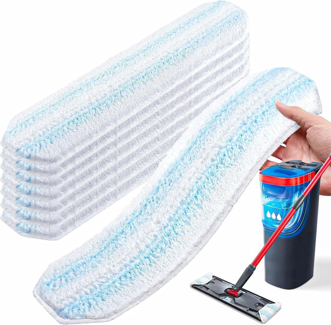 8 Pack Mop Replacement Pads or O Cedar H2prO lat Mop System Machine Washable Reusable V1259-DP01-F-417