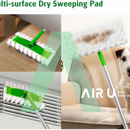1 Handle with 30 Count Duster Reill or Swier Duster + 30 Count Dry Sweeping Pads Reill or Swier Sweep and Mop