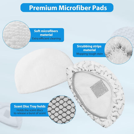 10 Pack Steam Mop Replacement Pads or Bissell Powerresh Steam Mop 1940 1806 1544 2075 2685A 2181 2814 Series, Model 19402 19404 19408 19409 1940A 1940 1940Q 1940T 1940W B0006 B0017 2075A