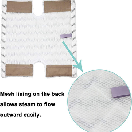 6 Pack Steam Mop Pads Replacement P184WQ or Shark Genius Steam Mop S5003D & Lit-Away Pro Steam Mop S3973 S3973D S3973WM S5001 S5002Q S5003A S5004 S5004W S6001W S6001WM S6002C S6003D S6003W