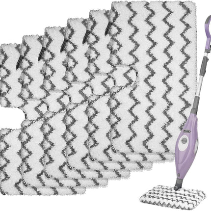 6 Pack S3501 S3601 Steam Mop Replacement Pads or Shark S3501 S3601 S3550 S3801 S3901 S3601D S3801CO S3901D S3455K S2902 SE450 Steam and Scrub Pocket Mop Steamer Pads Washable