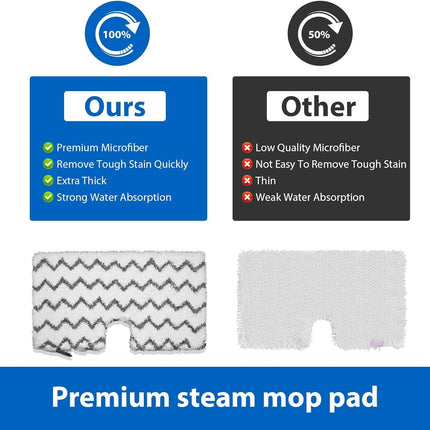 6 Pack S3501 S3601 Steam Mop Replacement Pads or Shark S3501 S3601 S3550 S3801 S3901 S3601D S3801CO S3901D S3455K S2902 SE450 Steam and Scrub Pocket Mop Steamer Pads Washable
