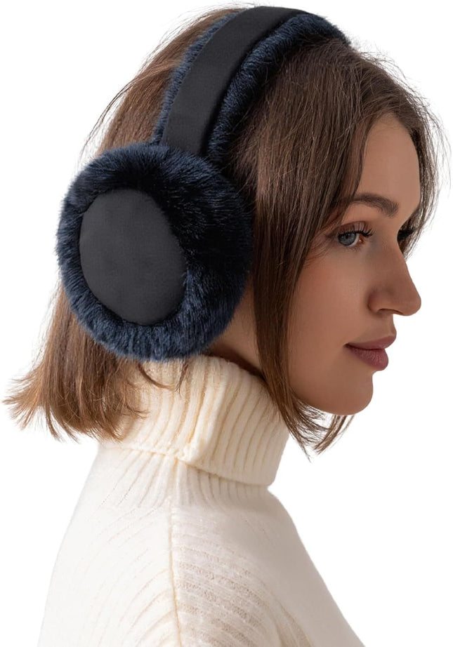 Ear Mus or Winter Women Water Resistant Suedette and aux ur Warm Earmus oldable Outdoor Ear Warmers or – product detail