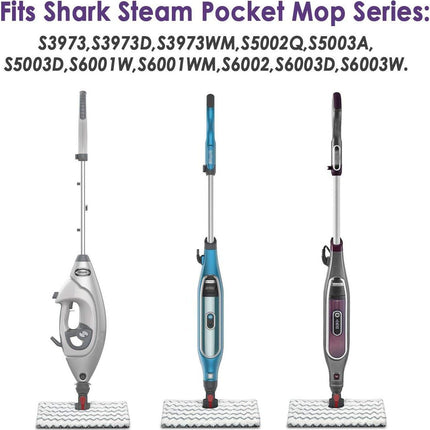 Steam Mop Pad or Shark Genius Lit-Away Pro S5003D S5002Q S5003A S6001W S6001WM S6002 S6002C S6003D S6003 S3973 S3973D S3973WM Washable Steam Mop Replacement Mop Cloth, 4 Pack