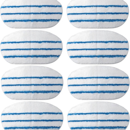 8 Pack Steam Mop Pads or PurSteam ThermaPro 10-in-1 Steam Mop Washable Reusable Pads by