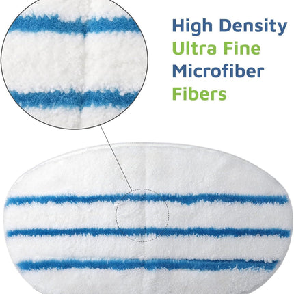 8 Pack Steam Mop Pads or PurSteam ThermaPro 10-in-1 Steam Mop Washable Reusable Pads by