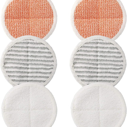 6 Pack Replacement Pads or Bissell Spinwave 2124,2039A,2307,23157,20391,20399 Powered Hard loor Mop