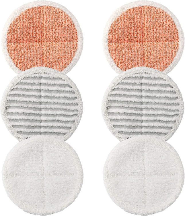 6 Pack Replacement Pads or Bissell Spinwave 2124 2039A 2307 23157 20391 20399 Powered Hard loor Mop