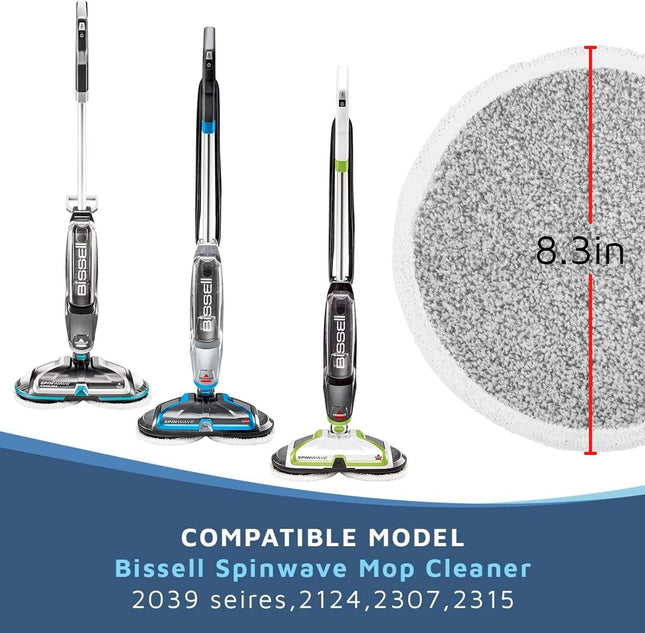 6 Pack Replacement Pads or Bissell Spinwave 2124 2039A 2307 23157 20391 20399 Powered Hard loor Mop – product detail