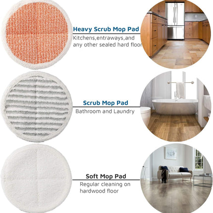 6 Pack Replacement Pads or Bissell Spinwave 2124,2039A,2307,23157,20391,20399 Powered Hard loor Mop