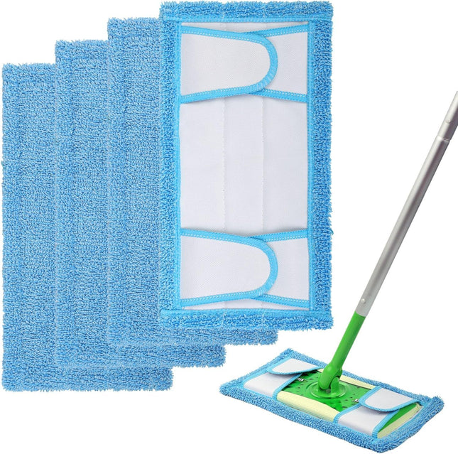 Reusable Mop Pad or Swier Sweeper Mop 12.5'' Microiber Mop Pad Reill Washable or Hard loor Baseboard