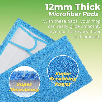 Reusable Mop Pad or Swier Sweeper Mop, 12.5'' Microiber Mop Pad Reill Washable or Hard loor Baseboard Cleaning, Wet/Dry Cleaning Pad, 4 Pack