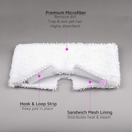 6 Pack Steam Mop Pad or Shark Steam Pocket Mops S3500 Series S3501 S3601 S3550 S3901 S3801 SE450 S3801CO S3601D (2 Sot mop pad+4 scrubby mop pad)