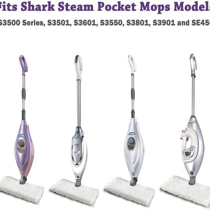 2 Pack + 2 Pack Replacement Microiber Mop Pad or Shark Steam Pocket Mops S3500 Series S3501 S3601 S3550 S3901 S3801 SE450 S3801CO S3601D (2 Sot mop pad+2 scrubby mop pad)