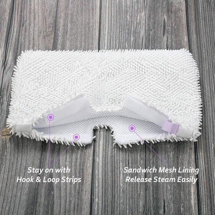 8 Pack Replacement Microiber Mop Pad or Shark Steam Pocket Mops S3500 Series S3501 S3601 S3550 S3901 S3801 SE450 S3801CO S3601D (4 Sot mop pad+4 scrubby mop pad)