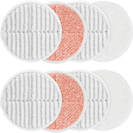 8 Pack Mop Pads Replacement Compatible with Bissell Spinwave 2124, 2039A, 2307, 23157, 23159, 20393, 20399 Hard loor Spin Mop, 2 Sot Pads, 4 Scrubby Pads, 2 Heavy Scrub Pads