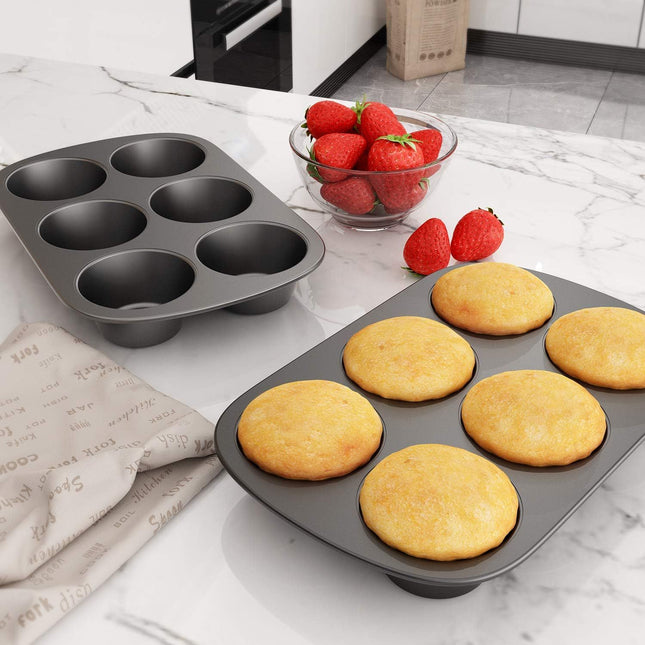 3 Pack Nonstick Muin Pan Carbon Steel Cupcake Pan Easy to Clean and Perect or Making Muins or Cupcakes 6 – product detail