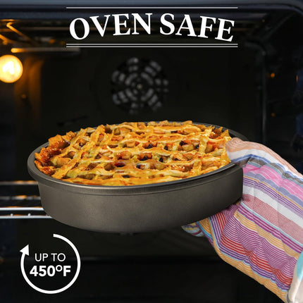 9" Round Cake Pan Set o 2, 0.8mm Thick Heavy Duty Bakeware or Tiered & Layered Cakes, Nonstick Baking Pan with Diamond Texture or Even Heating, Cake Mold