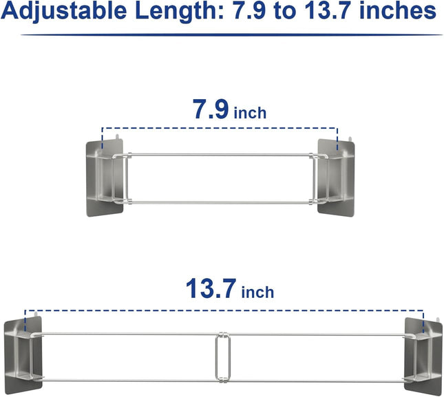 Safoner RV Shower Corner Storage Bar- Adjustable Stainless Steel Rod for Corner Shelves in Camper – product detail