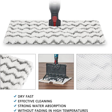 4 Pack Steam Mop Pads Replacement or Shark Lit-Away Pro & Shark Genius Mop System Pocket Mop S3973 S3973D S3973WM S5001 S5002Q S5003A S5004 S5004W S6001W S6001WM S6002 S6002C S6003D S6003W