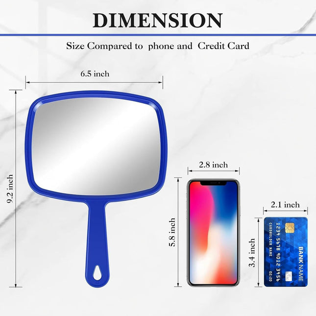 3 Pcs Hand Handheld Mirrors with Handle Bulk Small Portable Salon Barber Hairdressing Vanity – product detail