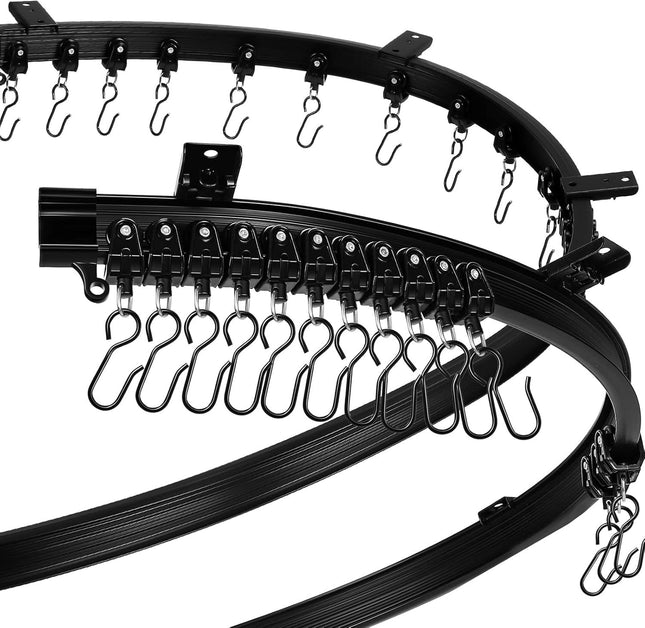 6.5 eet/2 Meters lexible Bendable Ceiling Curtain Track Mount or Rail with Curtain Tracks System Bunk Bed