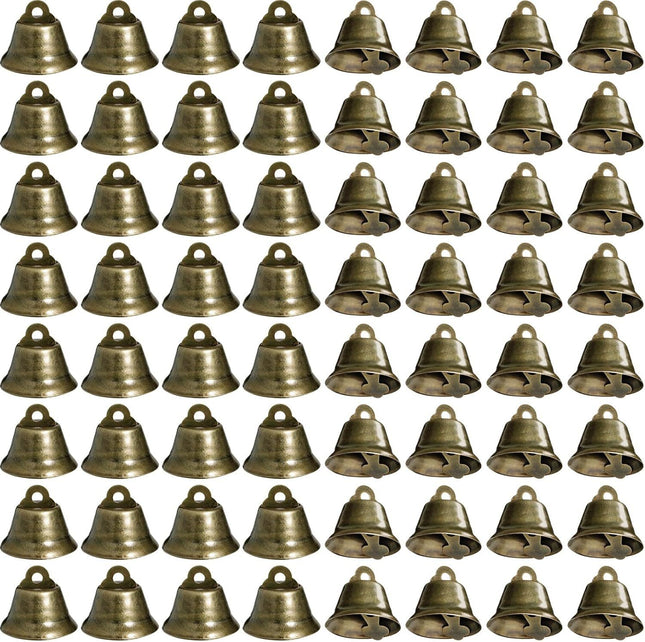 100 Pieces Vintage Bells Crat Bells Small Hanging Bells Ornaments or Wind Chimes Housebreaking Making Dog