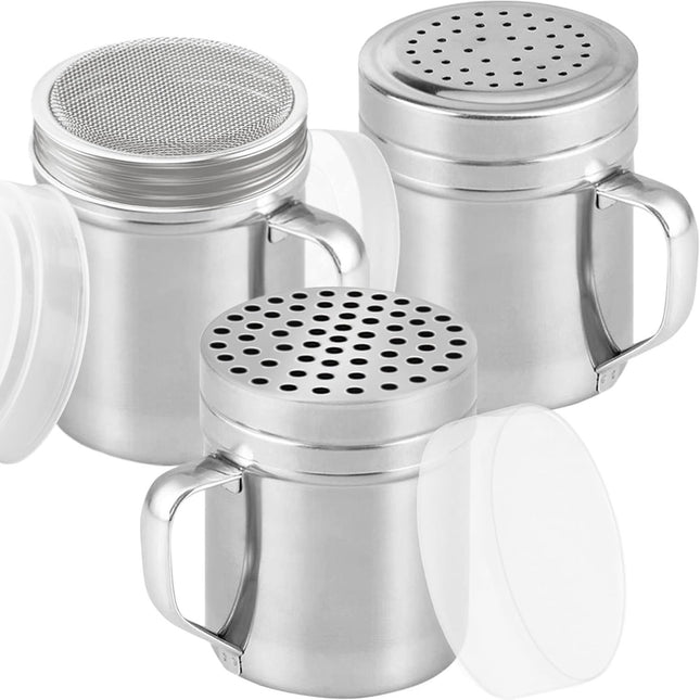 Set o 3 10oz Stainless Steel Dredges With Handle
