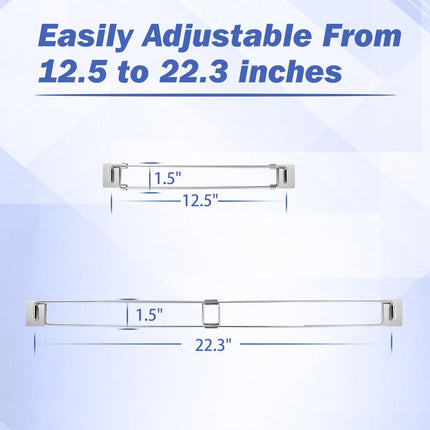 Safoner RV Secure Adjustable Bars | 12.5-22.3" Stainless Steel Rods | Food&Drink Stabilizers for RV Refrigerator | Prevents Spills&Mess During Travel | Essential RV&Camper Accessories (2 Pack)