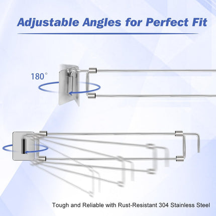 Safoner RV Secure Adjustable Bars | 12.5-22.3" Stainless Steel Rods | Food&Drink Stabilizers for RV Refrigerator | Prevents Spills&Mess During Travel | Essential RV&Camper Accessories (2 Pack)