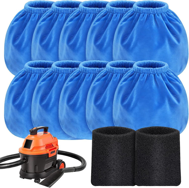 10 Pack VRC2 Cloth ilters or Vacmaster 1.5 3.2 Gallon Wet/Dry Vacuums Compatible with Armor