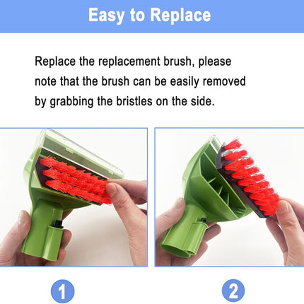 Upgraded 1400B Little Green 5.3" Detachable Tough Stain Brush Tool Replacement or Bissell Little-Green Upright &Portable Carpet Cleaners or 1400B 4075 3860 1425 2458 3194 3353 Series,1+2 Brush,Green