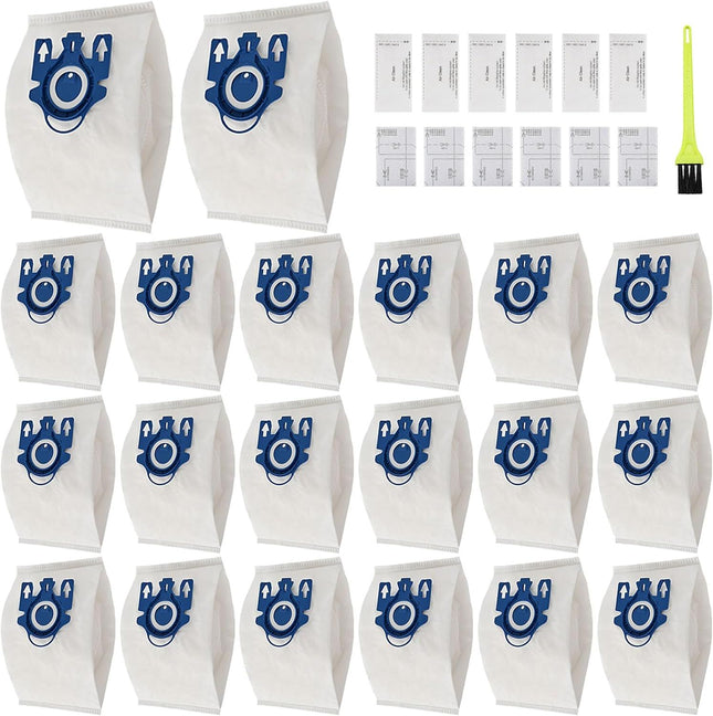 20 Pack 3D Airclean Vacuum Bags Replacement or Miele AirClean 3D Eiciency Dust Bag Miele V1259-DP01-F-586