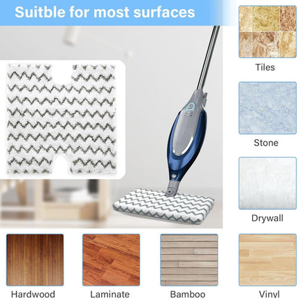 S3973D Steam Mop Replacement Pads or Shark Lit-Away Pro & Genius Steam Pocket Mop S3973 S3973D S5003D S3973WM S5001 S5002Q S5003A S5004 S5004W S6001W S6001WM S6002 S6002C,Part # P184WQ, 8 Pack