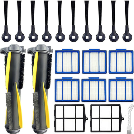 Accessories Kit or Shark IQ RV1001AE, Shark AV911S EZ, AV1010AE RV1000 RV1001 AV970 AV993 AV1002AE UR1000SR UR1005AE Robot Vacuum Cleaner,2 Main Brush,6 ilters,10 Side Brushes,2 Pre ilter