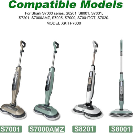 Pads or Shark Steam Scrub Mop: 12 Pack Spin Mop Reills it or Shark S7000 S7001 S7000C S7201 S7000AMZ S8201 S8001 Steam and Scrub Pads - Hard loor Steam Mop Washable Pads S7001TGT