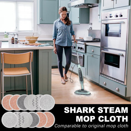 Pads or Shark Steam Scrub Mop: 12 Pack Spin Mop Reills it or Shark S7000 S7001 S7000C S7201 S7000AMZ S8201 S8001 Steam and Scrub Pads - Hard loor Steam Mop Washable Pads S7001TGT