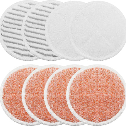 Spinwave Mop Pads Replacement Set Compatible with Bissell Spinwave 2039A 2124: 4 Heavy Scrub Pads, 2 Sot Pads, 2 Scrubby Pads by  (8Pack)