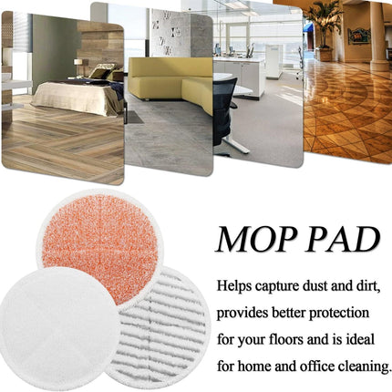 Spinwave Mop Pads Replacement Set Compatible with Bissell Spinwave 2039A 2124: 4 Heavy Scrub Pads, 2 Sot Pads, 2 Scrubby Pads by  (8Pack)