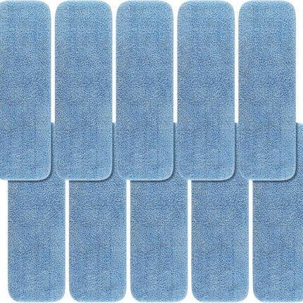Replacement Mop Pads it or Rubbermaid Commercial 18" and 17" Mop - 10 Pack Wet & Dry Commercial Cleaning Reusable Reills it or Any lat System 17 and 18 Inch