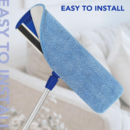 Replacement Mop Pads it or Rubbermaid Commercial 18" and 17" Mop - 10 Pack Wet & Dry Commercial Cleaning Reusable Reills it or Any lat System 17 and 18 Inch