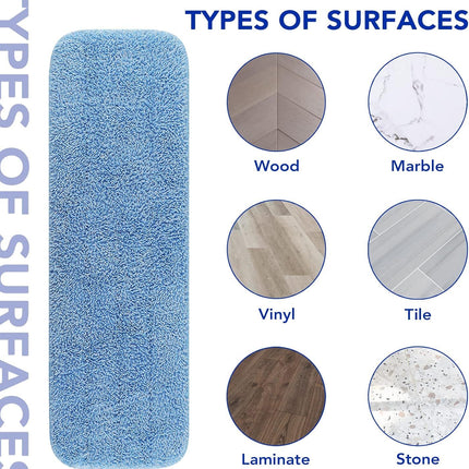 Replacement Mop Pads it or Rubbermaid Commercial 18" and 17" Mop - 10 Pack Wet & Dry Commercial Cleaning Reusable Reills it or Any lat System 17 and 18 Inch
