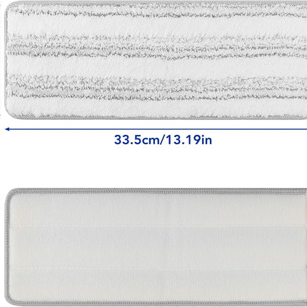 Microiber Cleaning Pads: 10 Pack 13" X 4.9" Washable or loor Cleaning Compatible with Tethys & Most 13 Inch lat Mops - Replacement or Mop Bucket Set