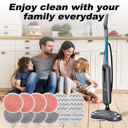 3897A Replacement Steam Mop Pads: 12 Packs Spin Mop Reills Compatible with Bissell Spinwave 3897A 3712C 3712W SmartSteam Scrubbing Steam Mop - Hard loor Steam Mop Washable Pads (Heavy & Sot)